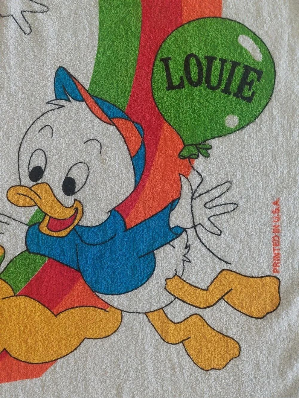 HUEY, LOUIE and DEWEY Donald Duck Triplet Nephews Bath/Beach Towel NWOT